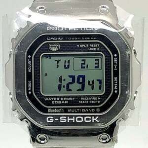 G-SHOCK CASIO GMW-B5000D-1 Full Metal Silver Watch with Radio-Controlled Sola...